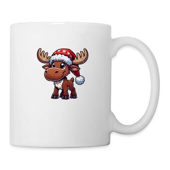 reh comic weihnachten - Tasse - Weiß - Rechts