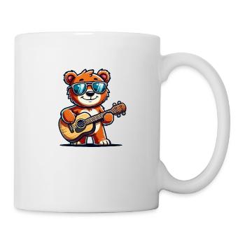 Bear Sunglasses Guitarist - Mug - white - Right