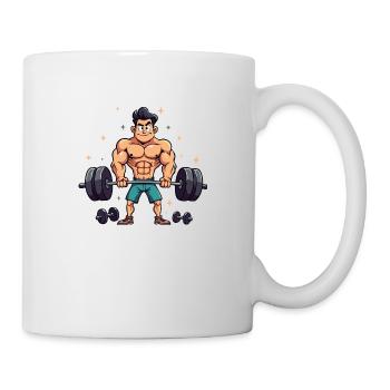 Der King unter den Hanteln - Tasse - Weiß - Rechts