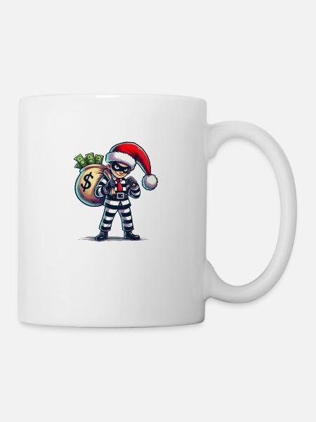 räuber weihnachten - Tasse - Weiß