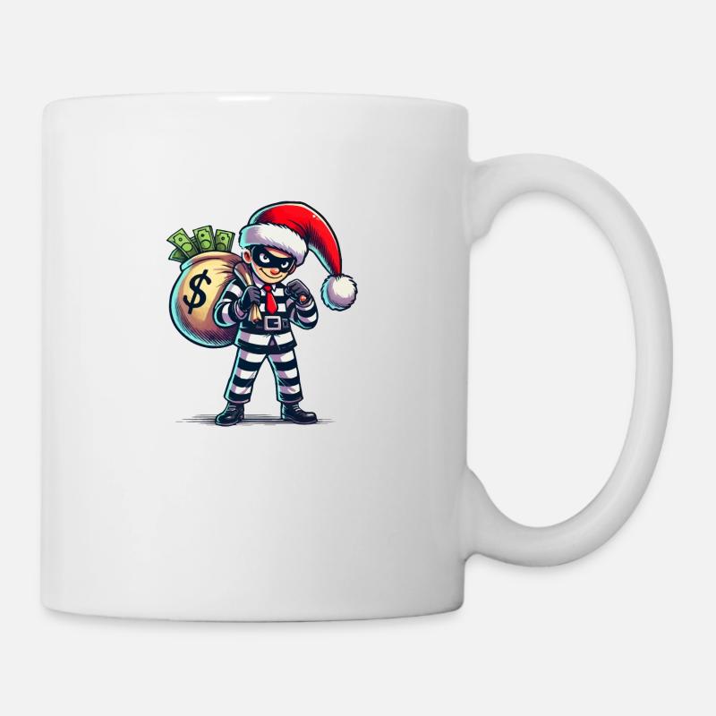 räuber weihnachten - Tasse - Weiß