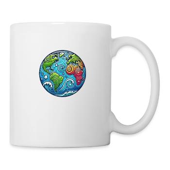 Erde Planet - Tasse - Weiß - Rechts