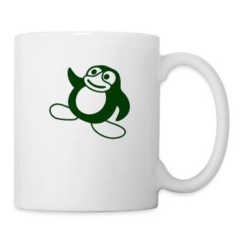 Pinguin Breakdance Tanzen Kopfstand Party DJ Musik - Tasse - Weiß - Rechts
