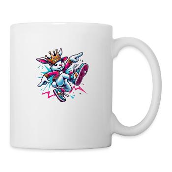 tanzender Hase - Tasse - Weiß - Rechts