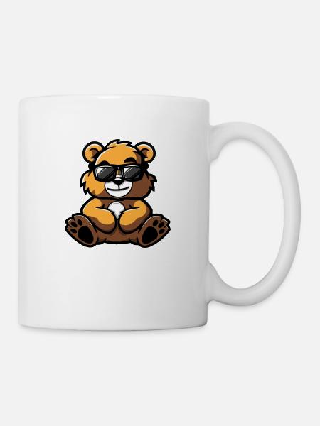 Bär Comic Cool - Tasse - Weiß