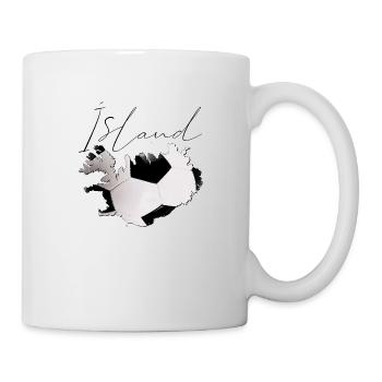 Island Landkarte umrahmt echten Fußball IS - Tasse - Weiß - Rechts