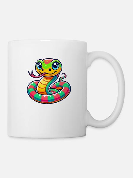 schlange - Tasse - Weiß