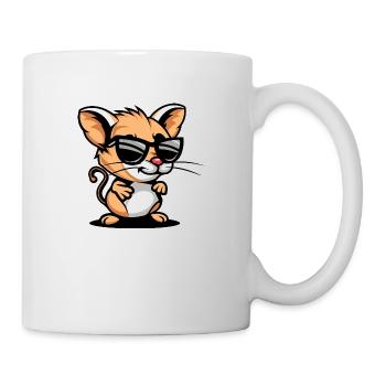 Maus Comic Cool - Tasse - Weiß - Rechts