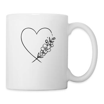 Herz - Tasse - Weiß - Rechts