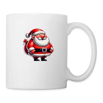 Weihnachtsmann Cartoon - Tasse - Weiß - Rechts