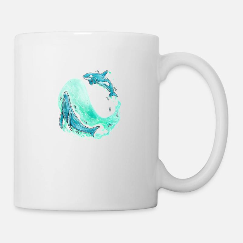 Vague de baleine - Mug blanc - blanc