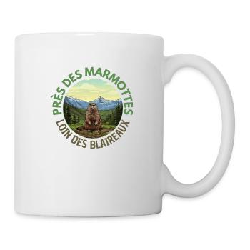 Montagnes Marmotte Nature - Mug blanc - blanc - Droite