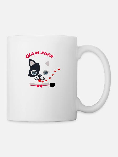 Cat- glampurr - Tasse - Weiß