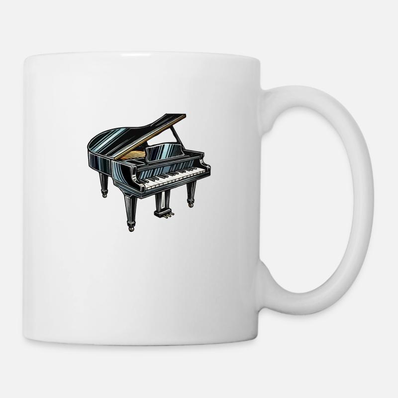Klavier - Tasse - Weiß