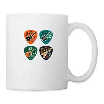 Vintage Guitar Pick Guitarist Gift - Mug - white - Right