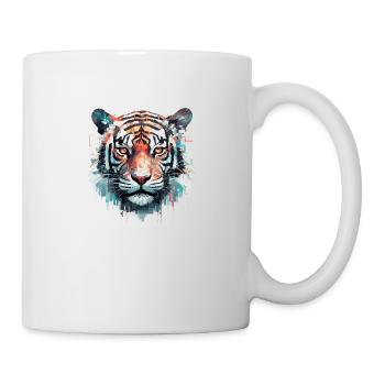 Tigre Liberté Animale Monde Faune Abstrait - Mug blanc - blanc - Droite