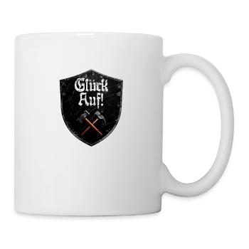 Good luck on logo mining miner mallet and iron - Mug - white - Right