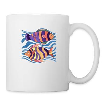 Poissons - Mug blanc - blanc - Droite