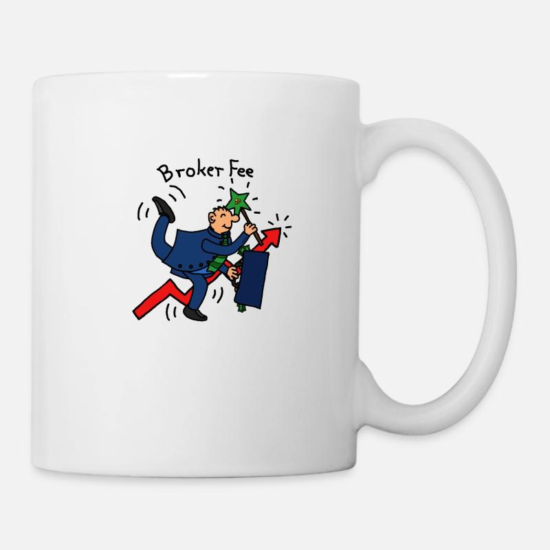 Broker Fee - Tasse - Weiß
