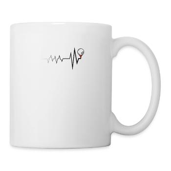 Golf Heartbeat Gift for Golfer - Mug - white - Right