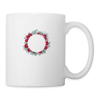 Blumenkrone des Buchstabens - Tasse - Weiß - Rechts
