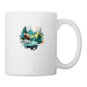 Ours Faune Animal Nature En plein air Aquarelle - Mug blanc - blanc - Droite