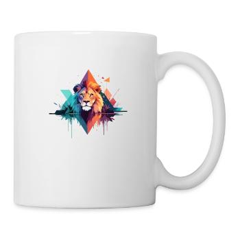 Lion Wildlife Animal Nature Outdoors Watercolour - Mug - white - Right