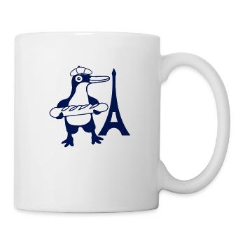 Pingouin Baguette Française Paris France Mignon - Mug blanc - blanc - Droite