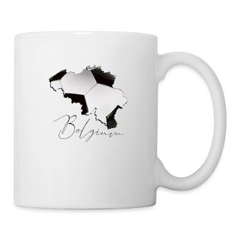 Belgium Map Frames Real Football EN - Mug - white - Right
