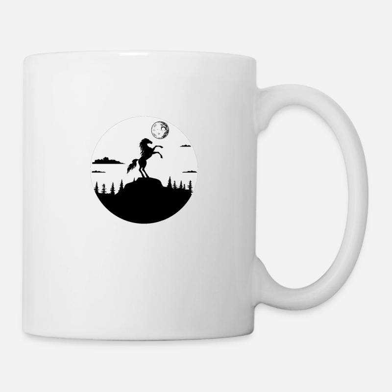 Cavalier Cavalier Cheval Chevaux Cheval Cavalière - Mug blanc - blanc