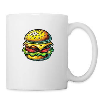 hamburger - Mug blanc - blanc - Droite