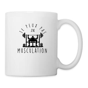 Ich kann nicht, ich habe Bodybuilding. - Tasse - Weiß - Rechts