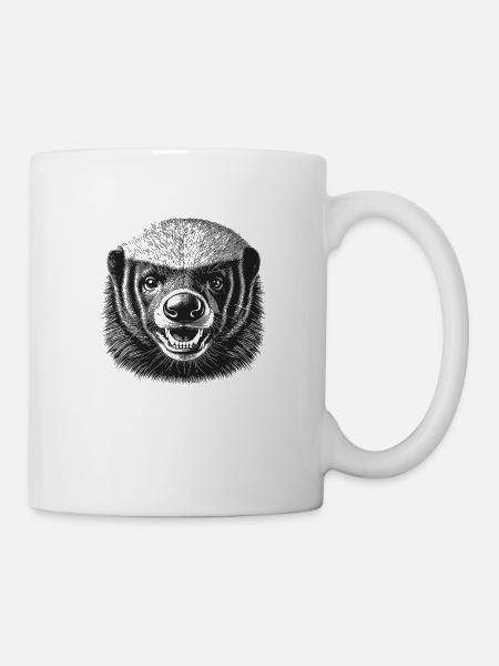 Honigdachs - Tasse - Weiß