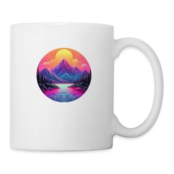 River landscape in the sunset - Outdoorfan - Mug - white - Right