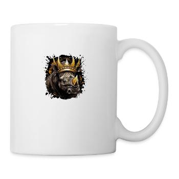 Roi des rhinocéros - Mug blanc - blanc - Droite
