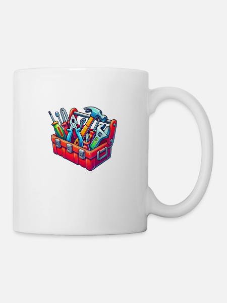 werkzeug werkzeugkasten - Tasse - Weiß