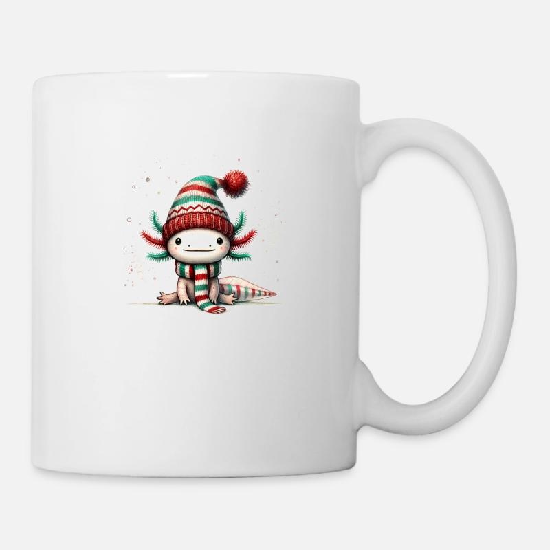 Axolotl lutin de Noël - Mug blanc - blanc