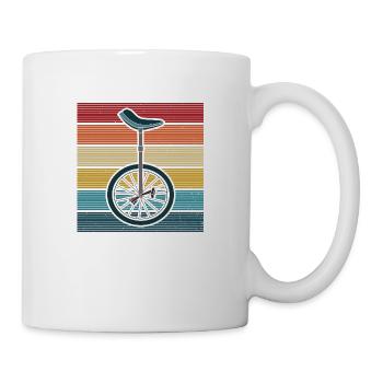 Einrad fahren Retro Vintage Einrad Sunset - Tasse - Weiß - Rechts