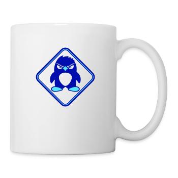 Pingouin Mal Danger Signe Attention Cool - Mug blanc - blanc - Droite