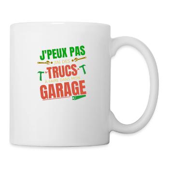 Je peux pas bricoleur Garage - Mug blanc - blanc - Droite
