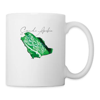 Saudi Arabia Flag in Saudi Arabia Map EN - Mug - white - Right