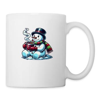 schneemann comic - Tasse - Weiß - Rechts