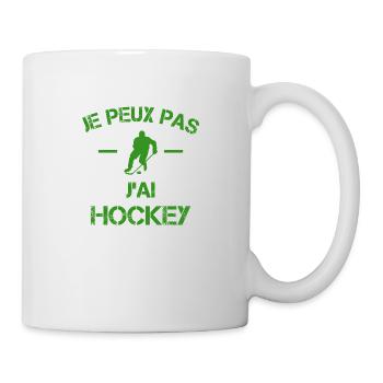 Ich kann nicht, ich kann Hockey haben - Tasse - Weiß - Rechts