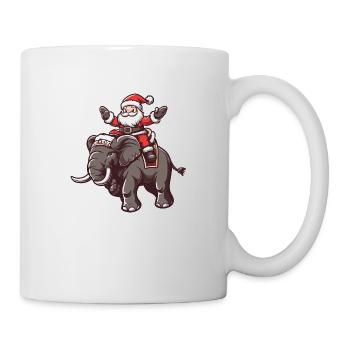 Mammoth Santa Claus Cartoon - Mug - white - Right
