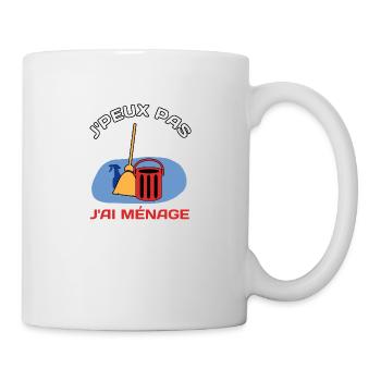 J'peux pas j'ai mènage - Mug blanc - blanc - Droite