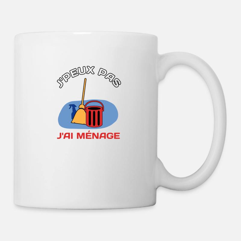 J'peux pas j'ai mènage - Mug blanc - blanc