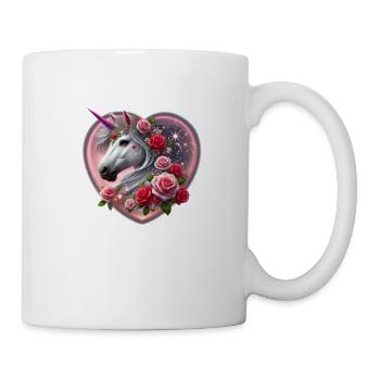 Vale Heart - Licorne de la Saint-Valentin - Mug blanc - blanc - Droite