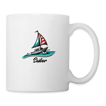 Navigation en bateau - Mug blanc - blanc - Droite