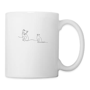 Dog & Cat Oneline - Mug - white - Right