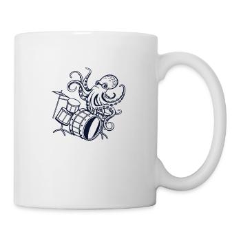 Rockin' Octopus Drummer - Sea Beats - Mug - white - Right